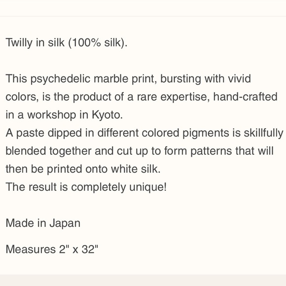 SUPER RARE 2022 version Hermes marble silk twilly with bees - Picture 6 of 6